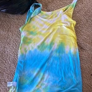 I have a colorful tank top that I don’t wear anymore I wore it for dance.